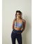 Mavi Zip Front Spor Sütyeni 1