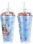 We Bare Bears Boncuklu Pipetli Plastik Şişe 480 ml Mavi 4