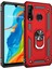 Huawei P30 Lite Kapak Military Yüzüklü Stantlı Panzer Tank Kılıf - Kırmızı 1