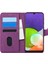 Samsung Galaxy M22 Kılıf Fabric Book Wallet Mor 1