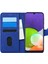 Samsung Galaxy M22 Kılıf Fabric Book Wallet Lacivert 1