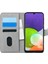 Samsung Galaxy M22 Kılıf Fabric Book Wallet Gri 1