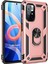 Xiaomi Redmi Note 11 4G Kılıf Military Ring Holder Rose Gold 1