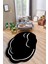 Çizgisel Desenli Siyah-Beyaz Lazer Kesim Halı (Makinada Yıkanabilir Kaymaz Dot Taban) - WL1264 1