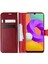 Samsung Galaxy M22 Kılıf Delux Leather Wallet Kırmızı 1