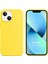 Apple iPhone 13 Kılıf Liquid Lansman Silikon Sarı 1