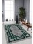 Yeşil Labirent Motifli Gri Halı (Makinada Yıkanabilir Kaymaz Dot Taban) - WL1280 1