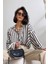Mad Girls Beyaz Çizgili Gömlek MG1383 1