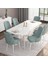 Concept Are Serisi 80 x 132 cm Açılabilir Mdf Masa Beyaz Mutfak Masa Takımı 6 Sandalye 2
