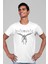 Kanatlı Not Beyaz Kısa Kollu Erkek T-Shirt 1