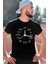 Saat Kaç Siyah Kısa Kollu Erkek T-Shirt 1