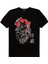Kedi Samuray Siyah Kısa Kollu Erkek T-Shirt 2