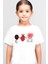Karmaşa Beyaz Kısa Kollu Kız Çocuk T-Shirt 1