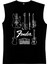 Fender Gitar Siyah Kesik Kol | Kolsuz Erkek T-Shirt | Atlet 2