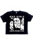 Eğlenceli Kadınlar Siyah Kısa, Kesik Crop Top Kadın T-Shirt 2