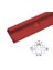 Kırmızı 300MM/400MM/500MM/600MM Alüminyum Alaşımlı Gönye T-Track Somun Kaydırıcı Dıy Ağaç Işleme Aleti - 500MM 2