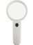 Abs Mühendislik Plastikleri 75MM 2 LED Işık Aydınlatmalı 2.5/3x Elde Taşınabilir Dantel Okuma Büyüteç Büyüteç Beyaz - Beyaz 1