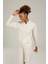 SN77 Basic Full Zıp Hoodı Ekru Kadın Eşofman Üstü 1