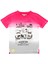 Erkek Çocuk Bisiklet Baskılı Kısa Kollu Tişört Fuşya 1