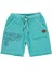 Erkek Çocuk Yazı Baskılı Bermuda Şort Yeşil 1