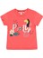 Kız Çocuk Tukan Baskılı Kısa Kollu Tişört Kırmızı 1