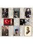 Atatürk Set Retro Ahşap Poster 1