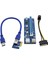 6pack Pcı-E Rıser 1x Ila 16X6PIN Grackıcs Uzatma Kartı Adaptörü Kablosu (Yurt Dışından) 3