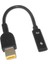 2 Parça Güç Adaptörü Kablosu USB Tipi-C Kadın Lenovo Için Kare Fiş Şarj (Yurt Dışından) 5