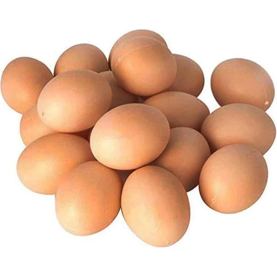 Glovet Plastik 10 Adet Yapay Tavuk Yumurtası Orijinal Boyutta Gezen Tavuk Yumurtası