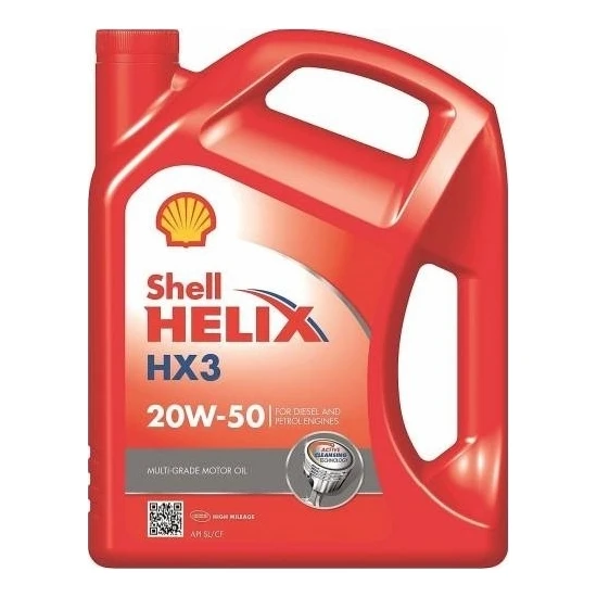 Shell Helix HX3 20W-50 4 Litre Motor Yağı ( Üretim Yılı: 2023 )