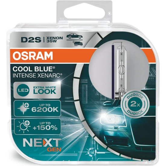 Osram D2S Cool Blue Intense Xenarc Next Gen 6200K Beyaz Işık (Takım - 2 Adet)