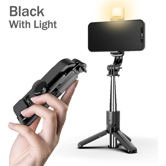 Sunlink Mobil Çubuk Uzatılabilir Lamba Bluetooth Akıllı Telefon Standı Treppiede Esnek Tripod Statyw Işık Için Mini Selfie Stick Tripode Ligh