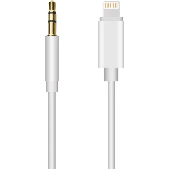 Qiqoox Lightning To AUX Kablo 1mt 3.5mm AUX Apple iPhone 7 8 x 11 12 13 Mini Pro Max Uyumlu Ses Dönüştürücü