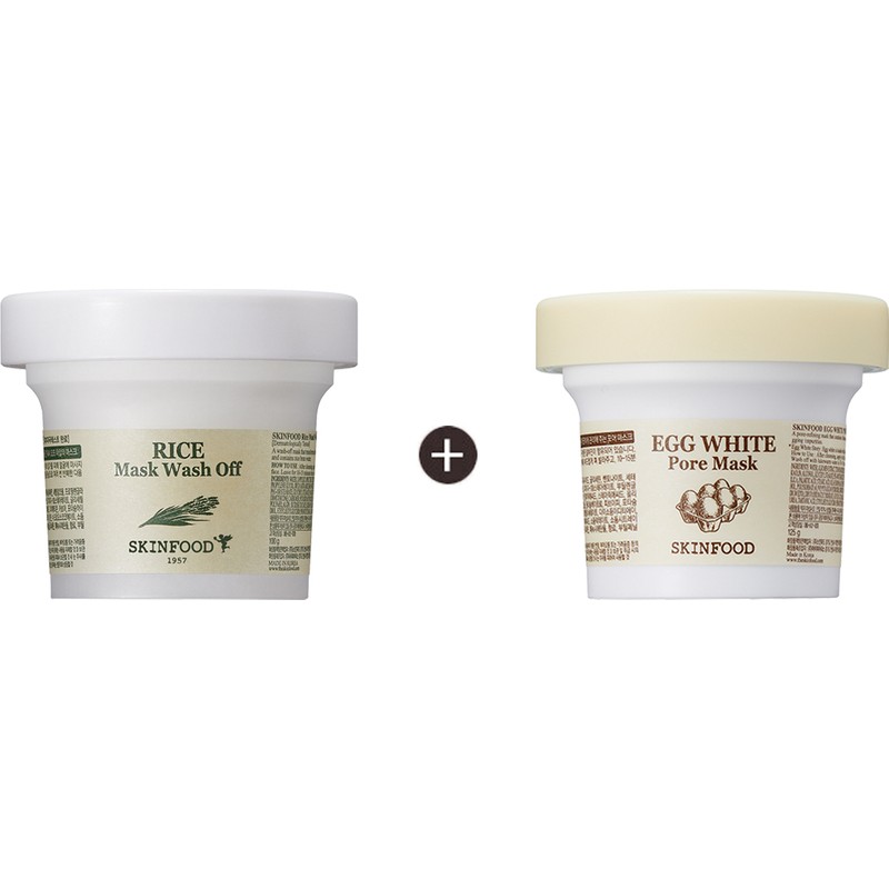 SKINFOOD Egg White Pore & Rice Yüz Maskesi – Gözenek Sıkılaştırıcı ve Cilt Tonunu Aydınlatıcı Bakım