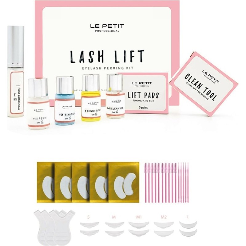 Le Petit Kirpik Lifting Seti, Lash Lift, Kaş & Kirpik Perma Seti (Tam)