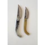 Tapan Bıçağı Tapan Av & Çoban Bıçağı 17-19 cm Ikili Set Kara Çelik El Yapımı