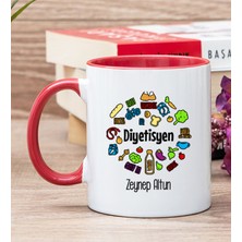 Hediye Dükkanı Kişiye Özel  Diyetisyen Kırmızı Kupa Bardak