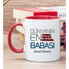 Hediye Dükkanı Kişiye Özel  Dünyanın En Iyi Babası Kırmızı Kupa Bardak