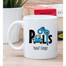 Hediye Dükkanı Kişiye Özel  Polis Beyaz Kupa Bardak