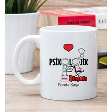 Hediye Dükkanı Kişiye Özel  Psikolojik Danışman Beyaz Kupa Bardak