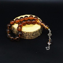 Tesbih Pasajı Maskot Model  Açık  Kahve  Toz Kehribar Tesbih