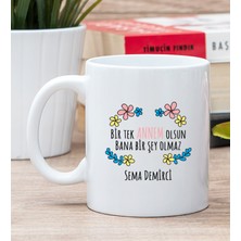 Hediye Dükkanı Kişiye Özel  Bir Tek Annem Olsun Beyaz Kupa Bardak