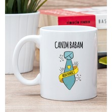 Hediye Dükkanı Kişiye Özel  Babalar Günü Hediyesi Beyaz Kupa Bardak