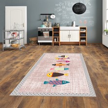 West Home Dijital Baskılı Yıkanabilir Kaymaz Taban Mutfak Halısı