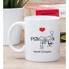 Hediye Dükkanı Kişiye Özel  Psikolog Beyaz Kupa Bardak
