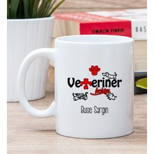 Hediye Dükkanı Kişiye Özel  Veteriner Hekim Beyaz Kupa Bardak