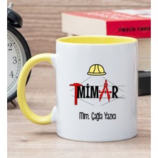 Hediye Dükkanı Kişiye Özel  Mimar Sarı Kupa Bardak