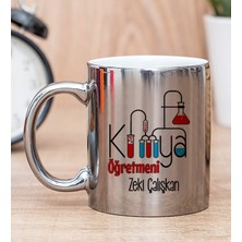 Hediye Dükkanı Kişiye Özel  Kimya Öğretmeni Silver Kupa Bardak