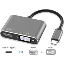 Mobitell 2in1 Type-C To Hdmı + VGA 4K Çevirici Adaptör