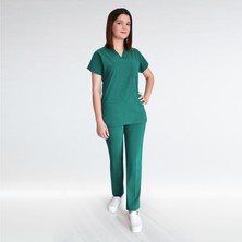 Nur Medikal Giyim Ameliyat Yeşili Likralı Alt Üst Takım